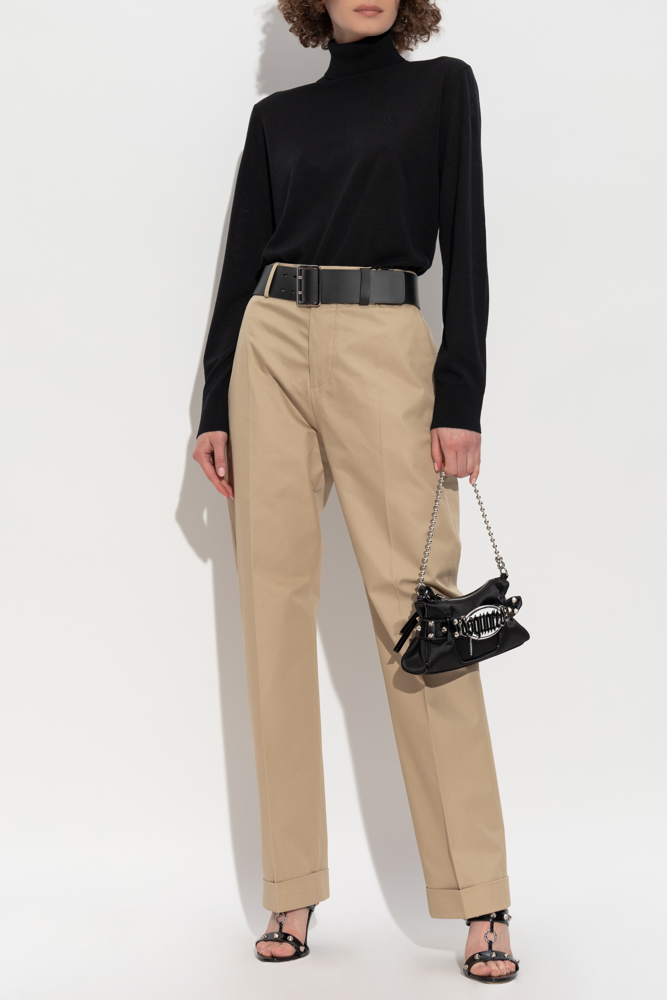 Wool Turtleneck, Women's, Black