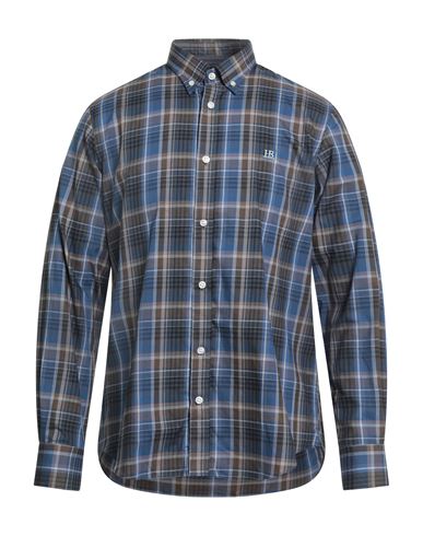 Jeans Man Shirt Navy Size 3XL Cotton