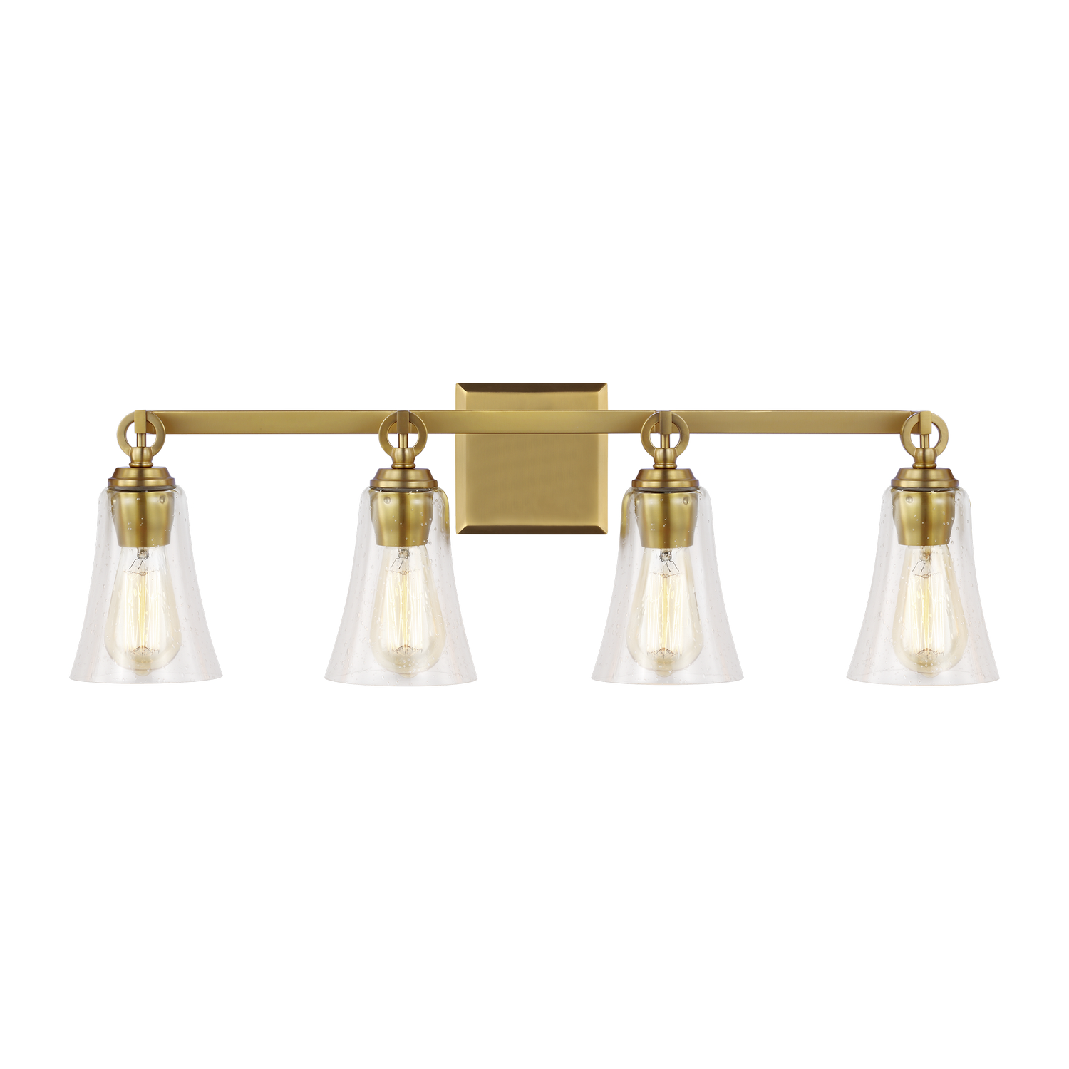 Monterro 4-Light Bathroom Vanity Light in Burnished Brass by Sean Lavin