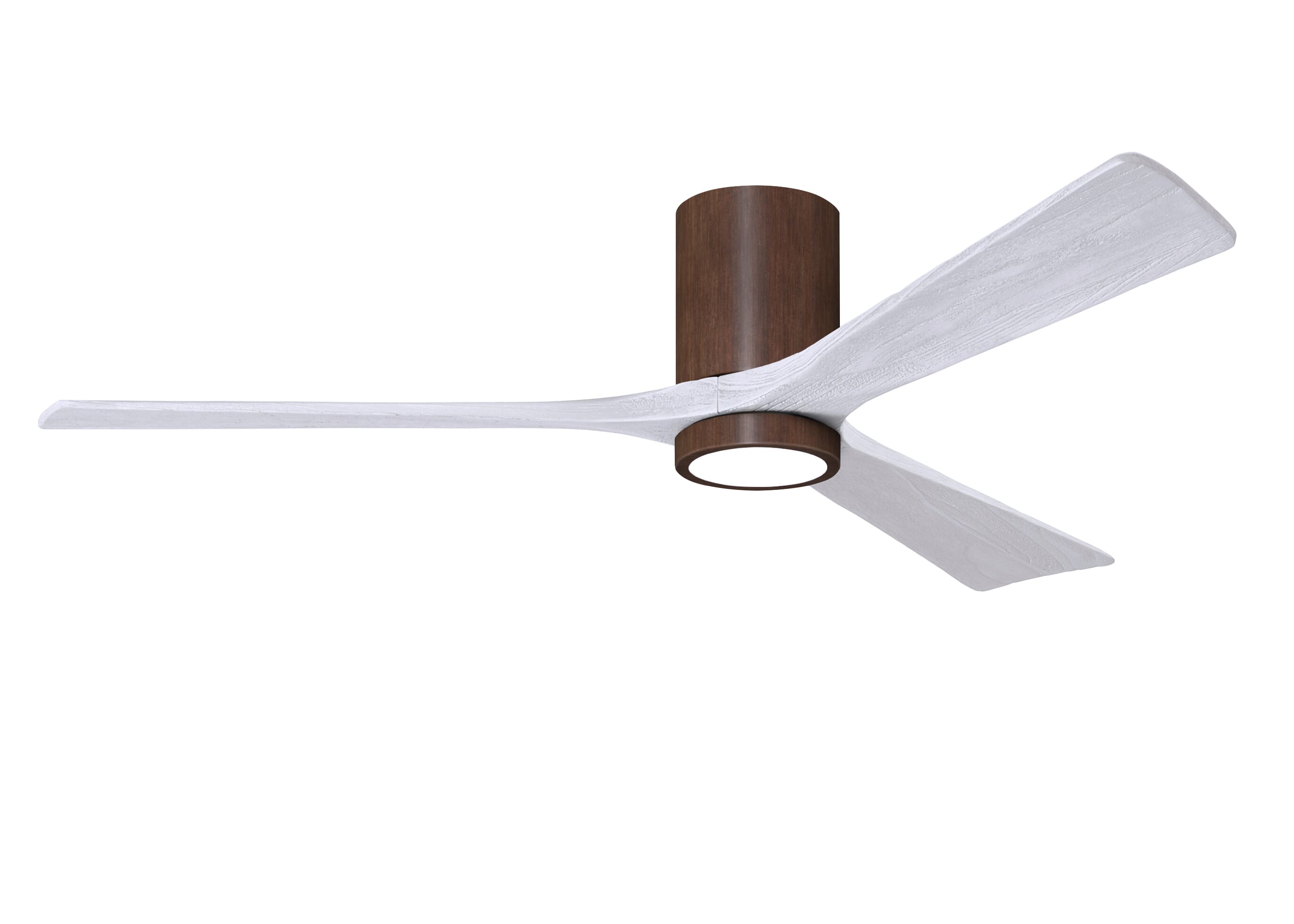 Irene 6-Speed " Ceiling Fan w/ Integrated Light Kit in Walnut Tone with Matte White blade