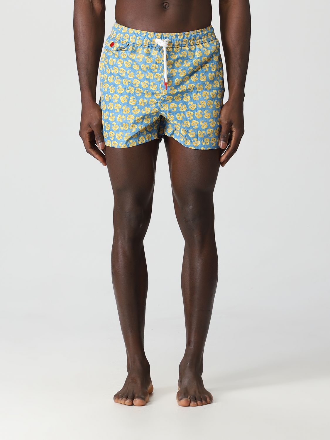 Swimsuit Men color Gnawed Blue