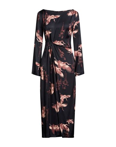 Woman Maxi dress Black Size 8 Viscose