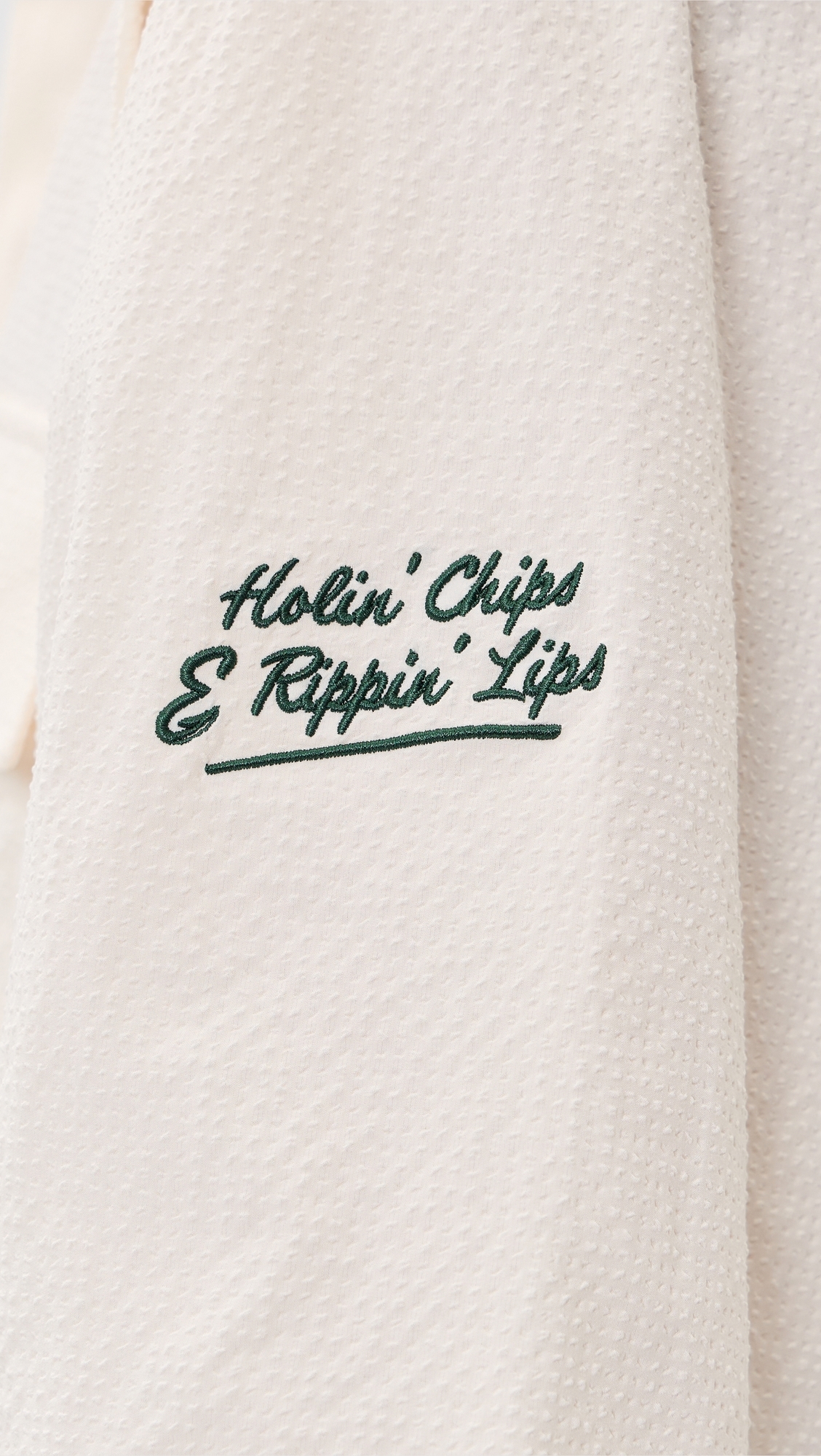 Bass Club Seersucker Windshirt Ivory