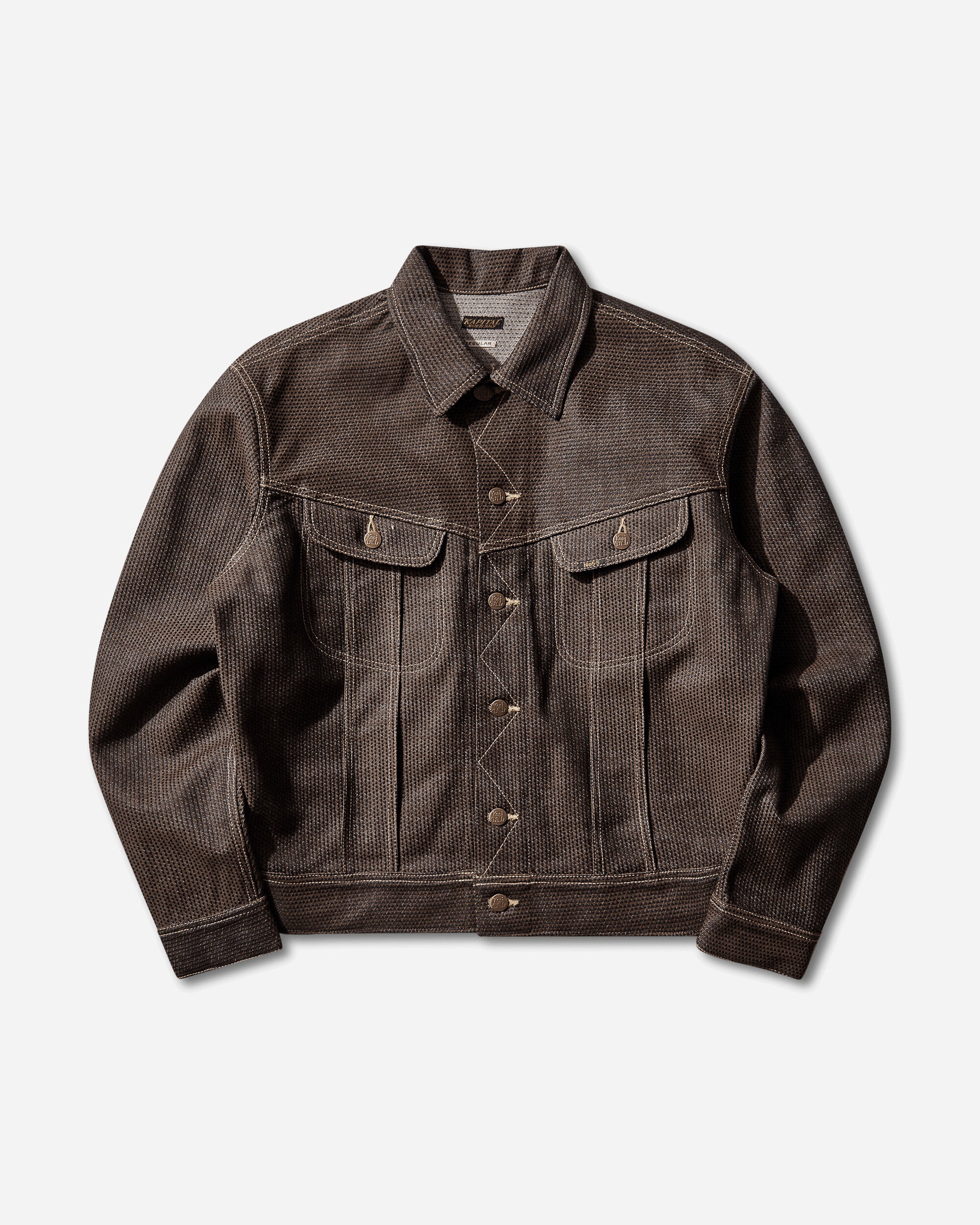 Men s Century Denim Westerner Regular Jacket Kakishibu Dye Persimmon / Indigo