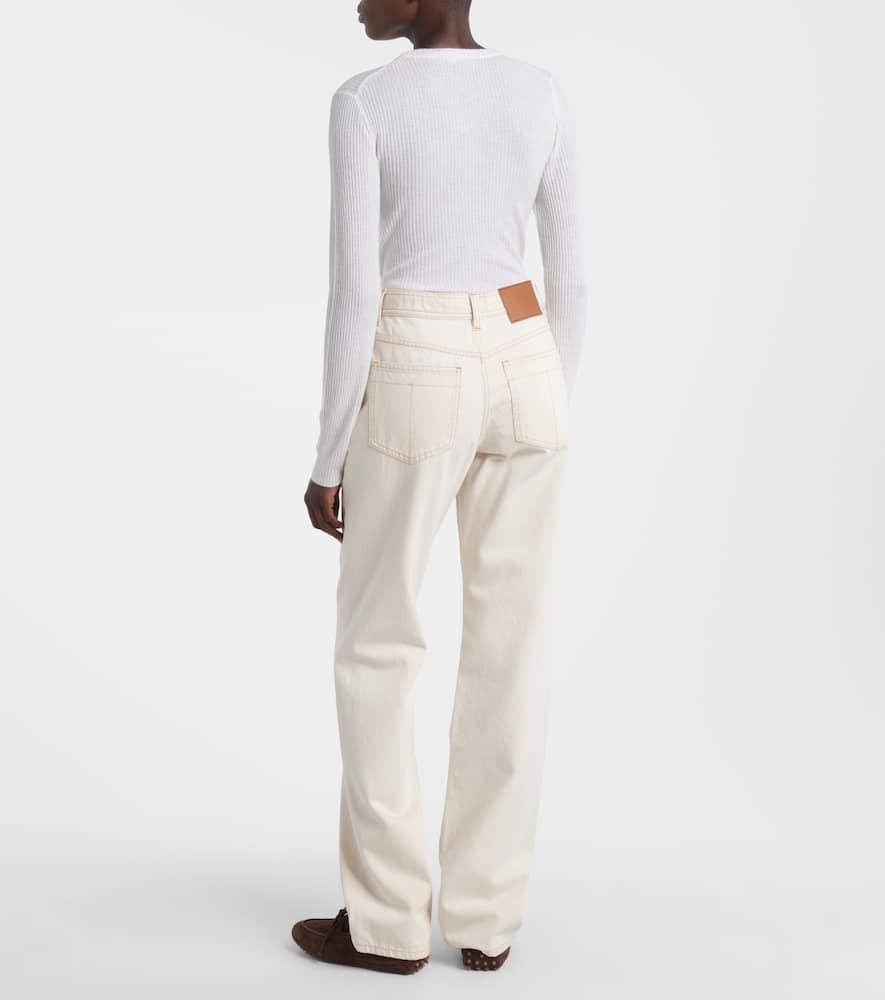 High-rise straight jeans