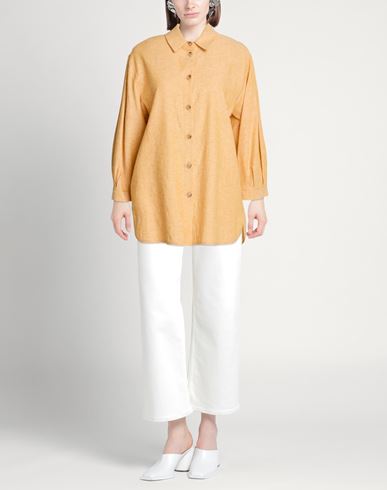 Woman Shirt Apricot Size 6 Linen, Viscose