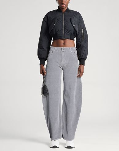 Woman Pants Grey Size L Cotton, Modal, Elastane
