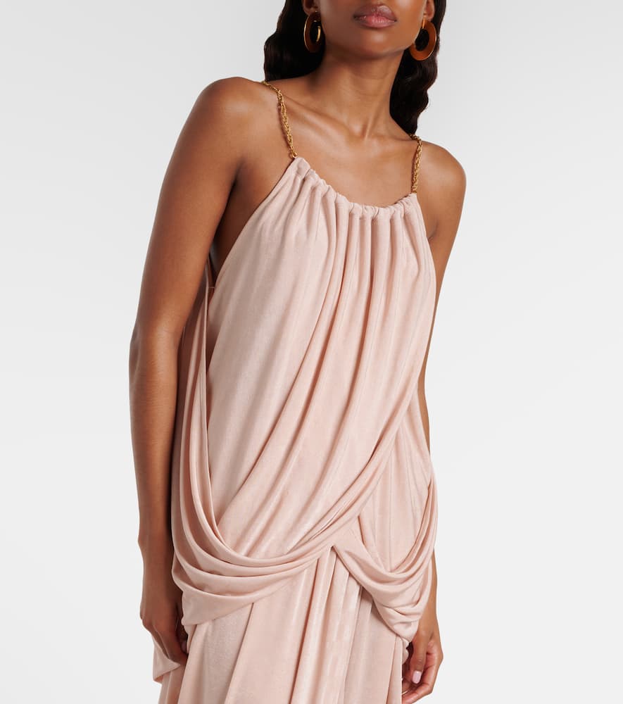 Chain-detail draped top