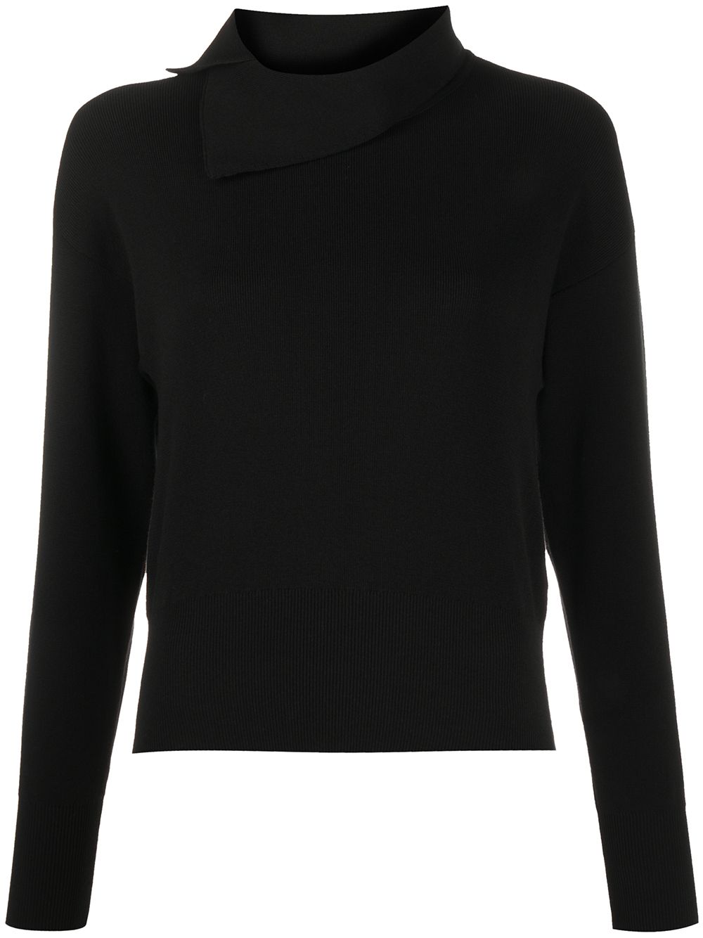 Split neck top - Black