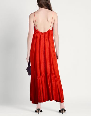 Woman Maxi dress Orange Size ONESIZE Linen