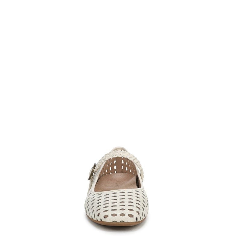 Women's Alameda Woven Mary Jane Flat Shoes (Ivory Woven Leather)