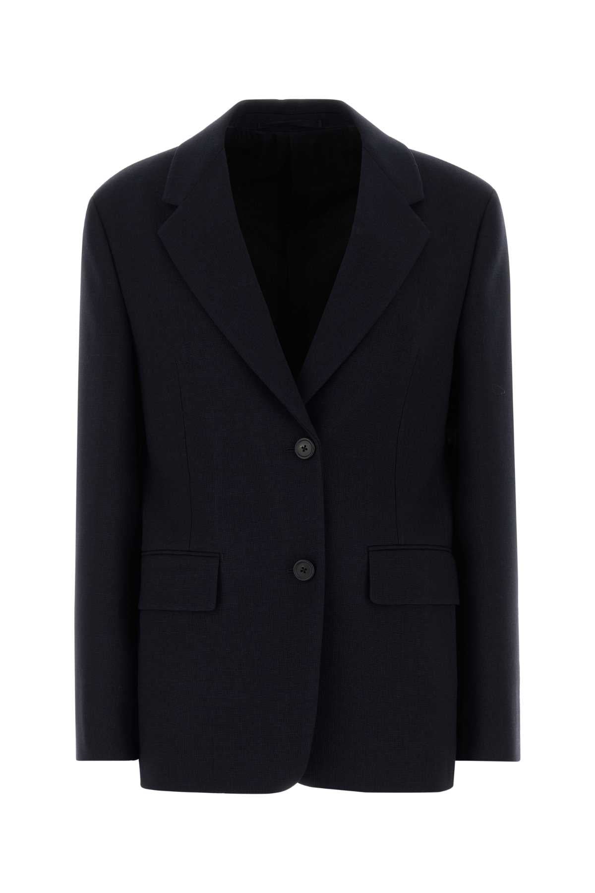 Wool Blazer — Navy
