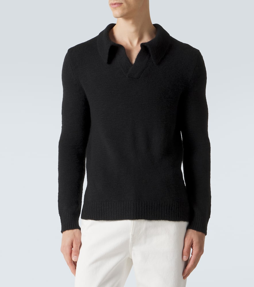 Cashmere polo sweater