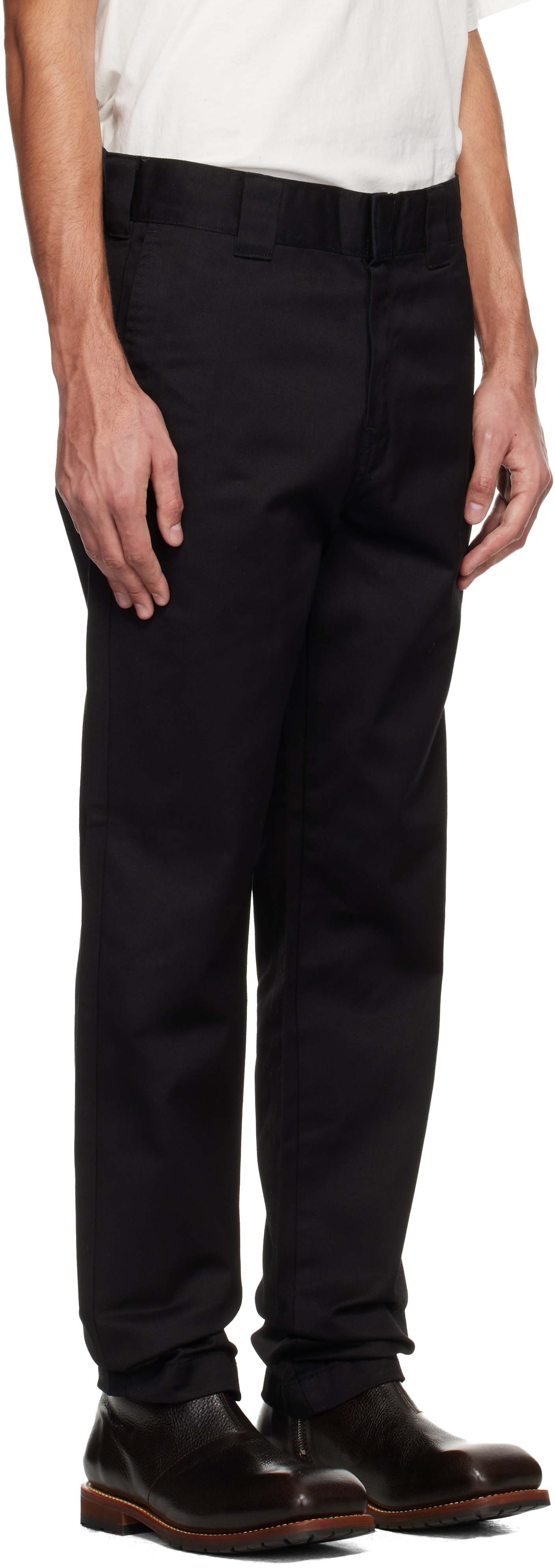 Black Rinsed Tapered Master Trousers