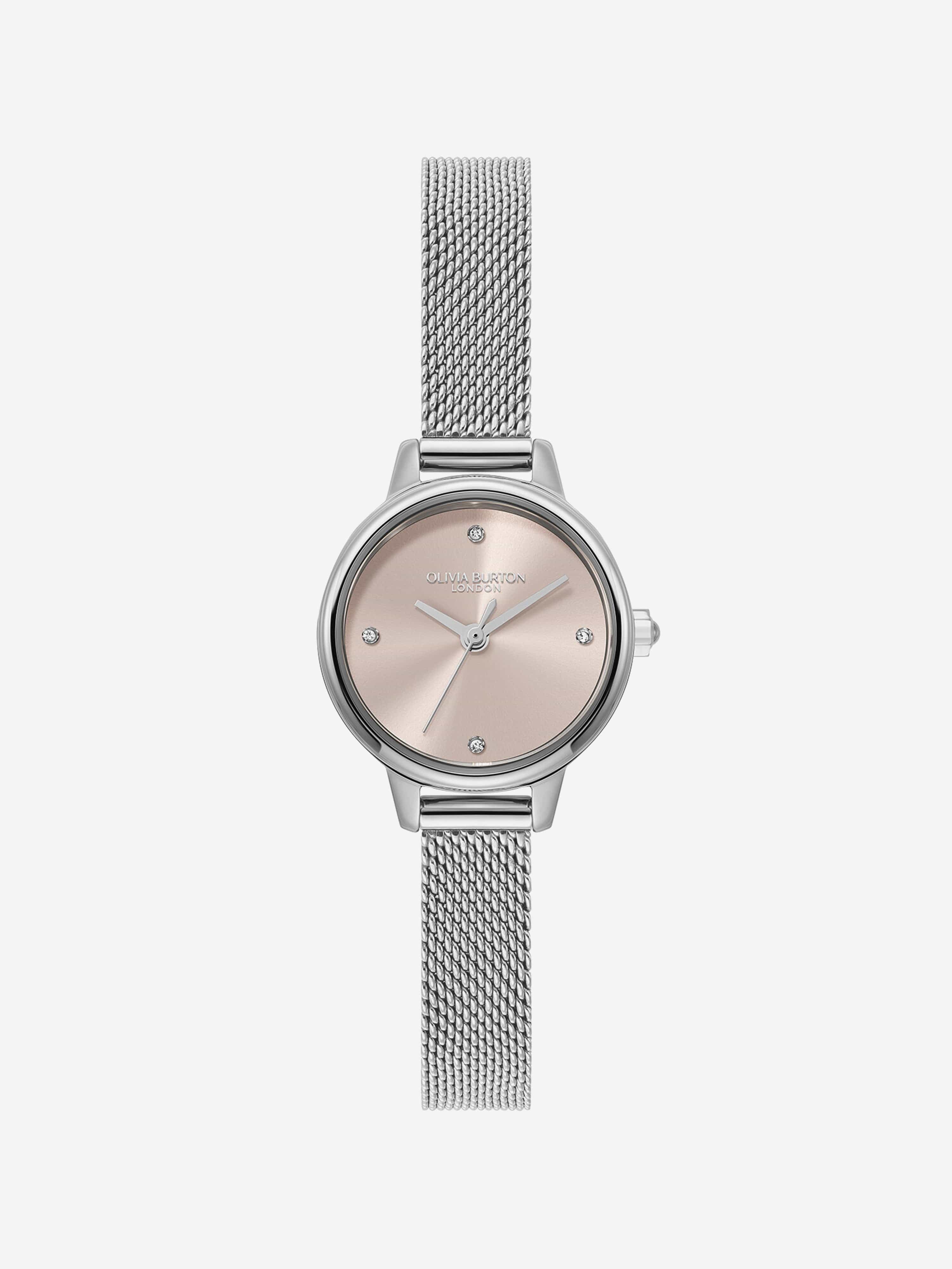 Mini Classic Stainless Steel Mesh Bracelet Watch in Silver (23mm) One size By Childsplay Clothing
