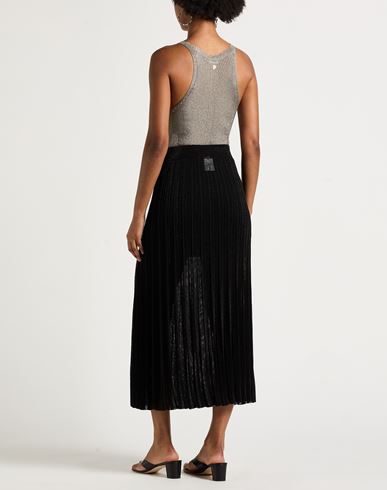 Per Anteprima Woman Midi skirt Black Size 6 Viscose, Metal