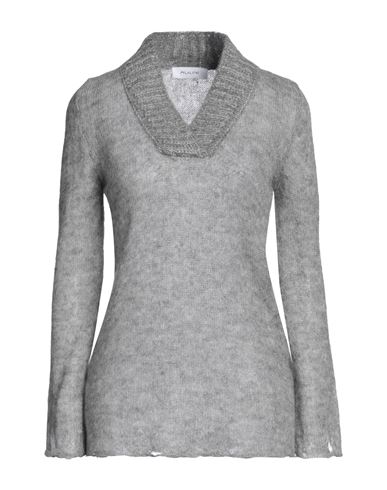 Aglini Woman Sweater Grey Size 6 Mohair wool, Polyamide, Wool, Textile fibers