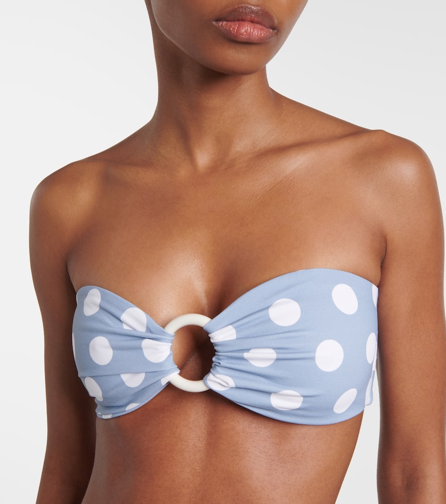 Coronada polka-dot bandeau bikini top