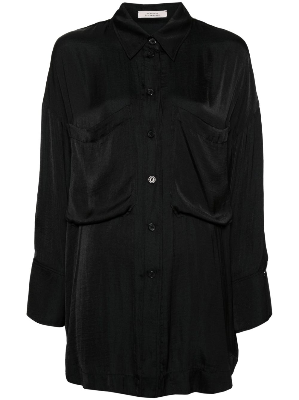 Fantasy satin shirt - Black