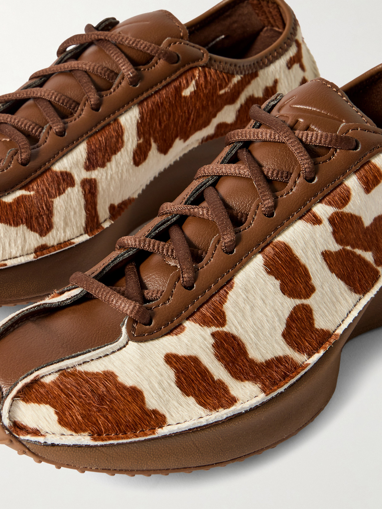 Air Superfly Lx Cow-print Calf Hair And Leather Sneakers - Animal print