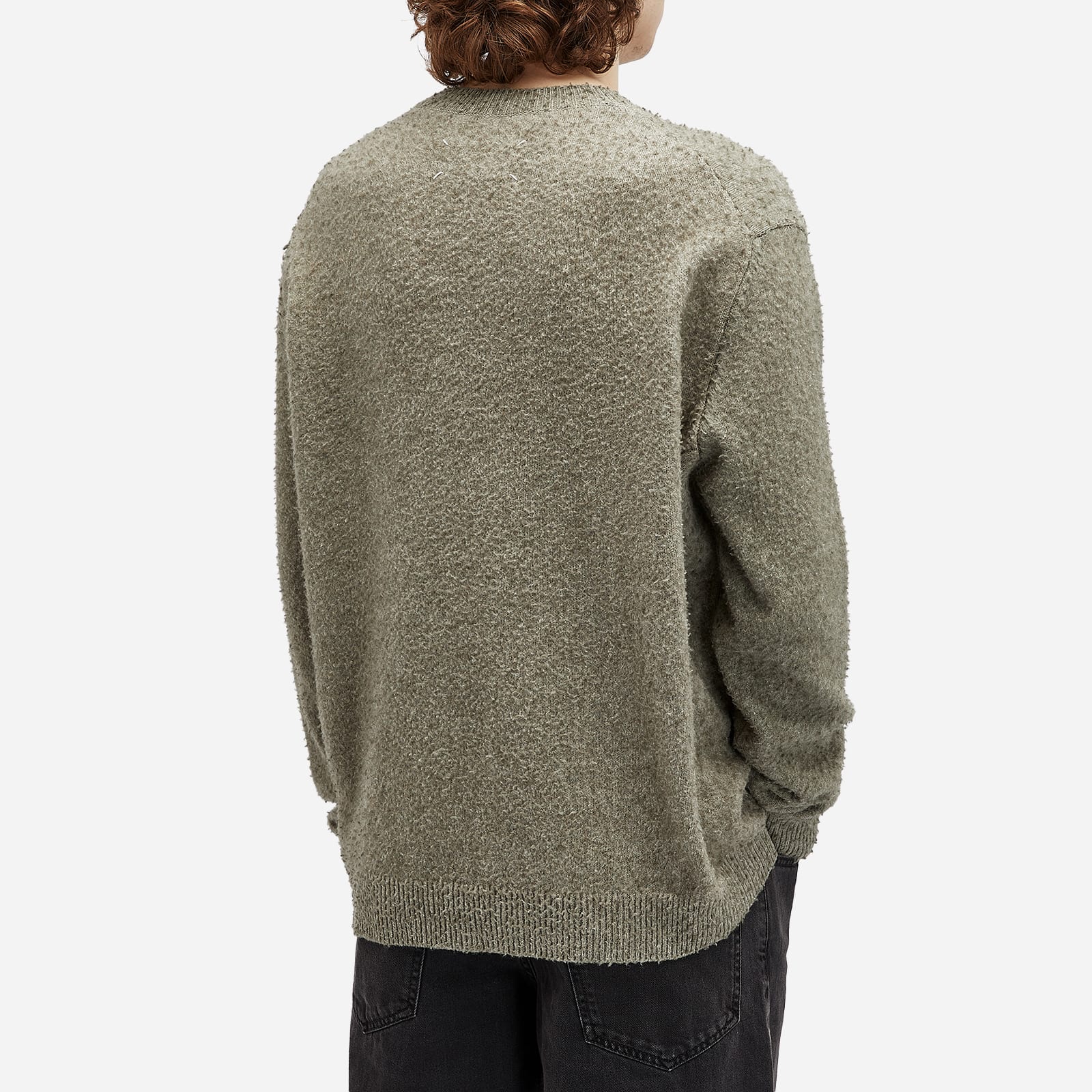 Men's Wool Cotton Crewneck Knit in Sage Green