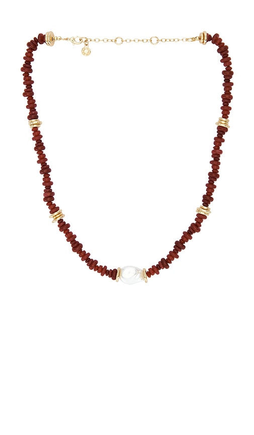 BaubleBar Farah Beaded Necklace in Red