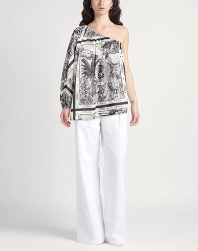 Woman Top Ivory Size L Viscose, Polyester