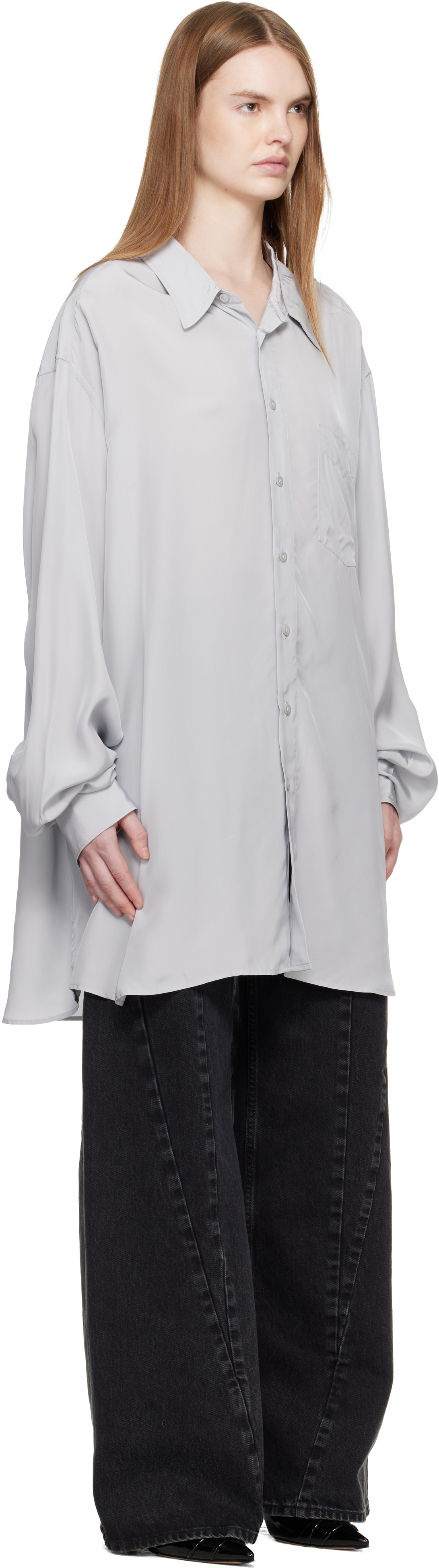 Gray Long-Sleeved Shirt