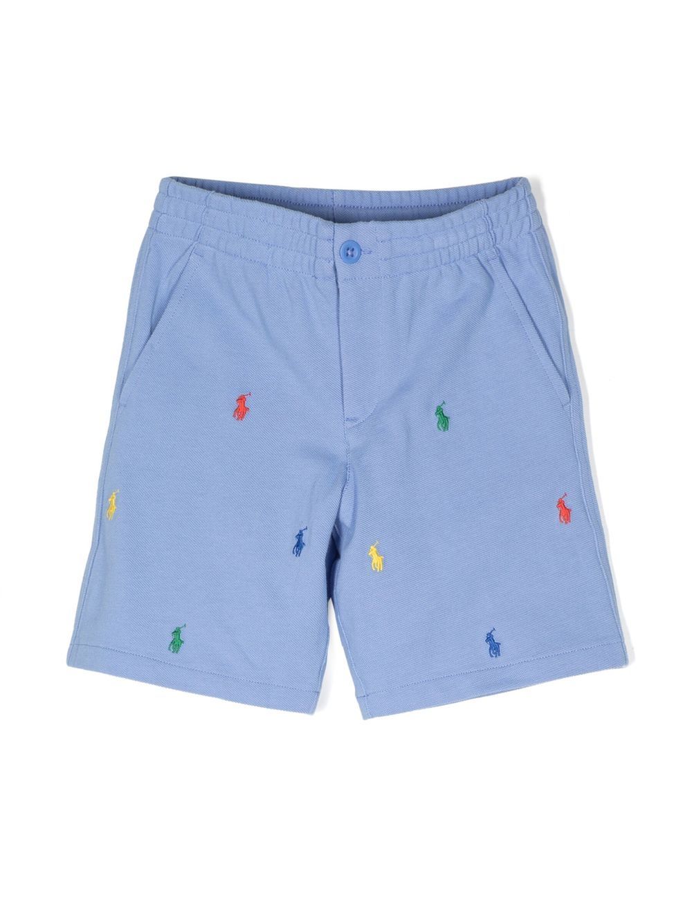 Prepster logo-embroidered athletic shorts - Blue