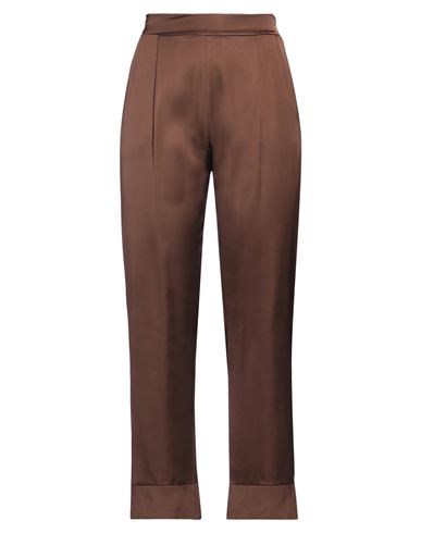 Anonyme Designers Woman Pants Chocolate brown Size 4 Viscose