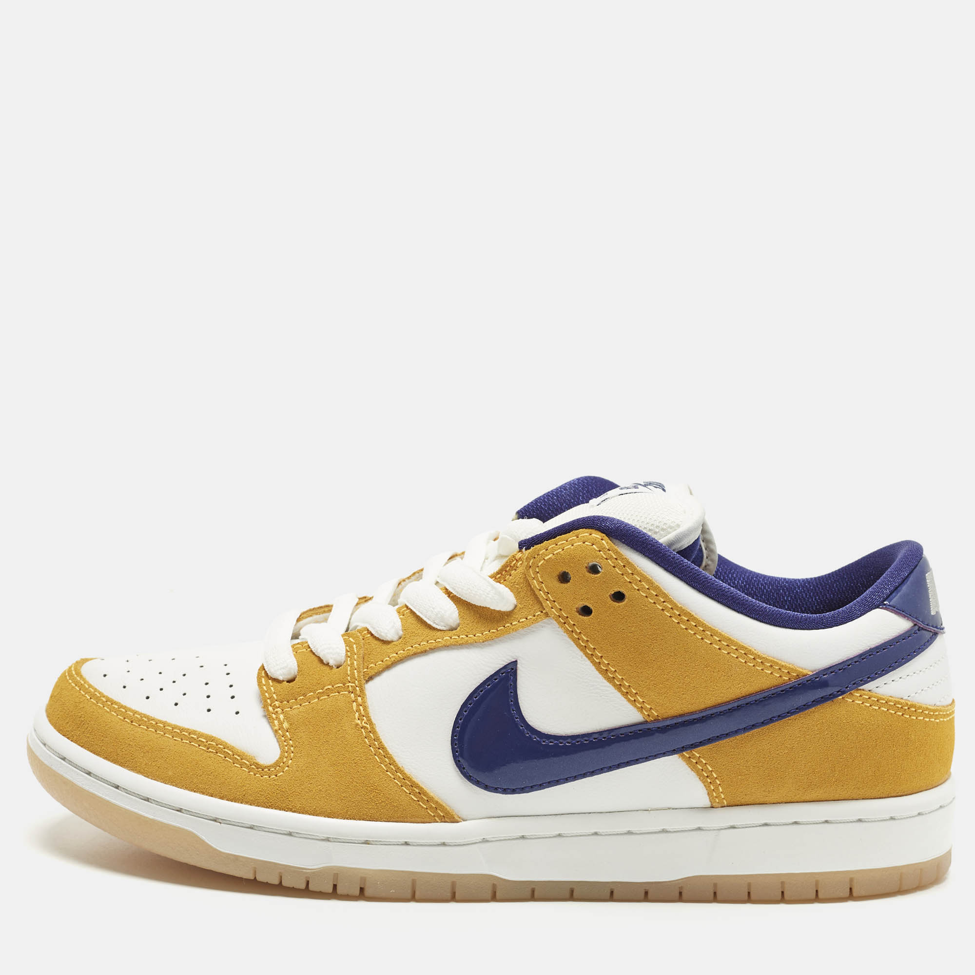 Nike SB Dunk Laser Orange 43 Multicolor Leather and Suede Low Top Sneaker