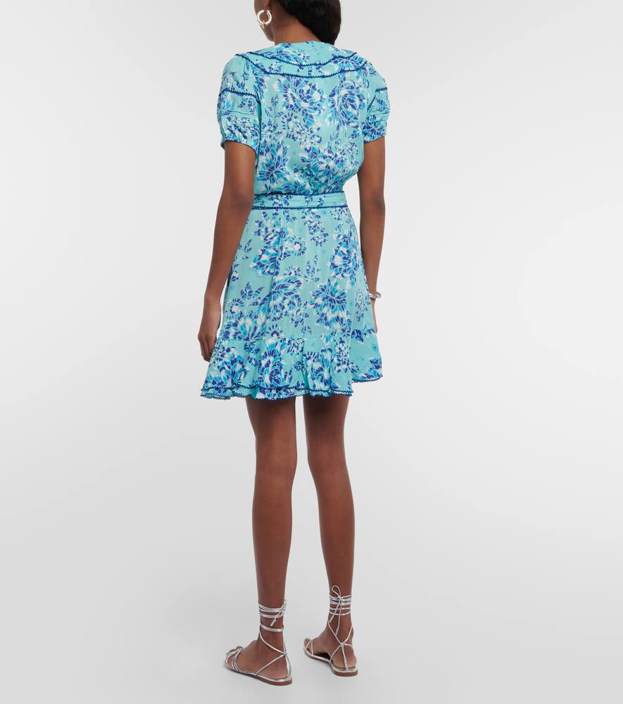 Aude printed wrap minidress