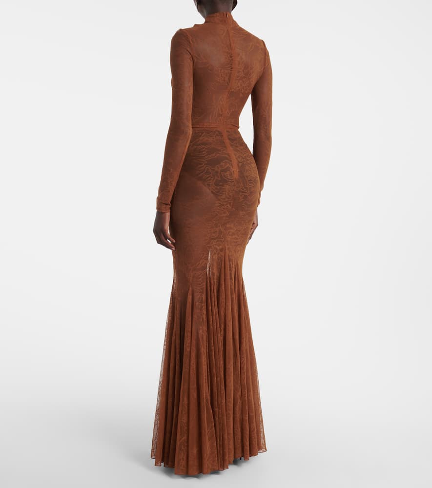 Sheer lace gown