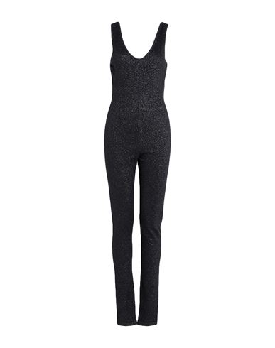Woman Jumpsuit Black Size M Polyamide, Metallic fiber