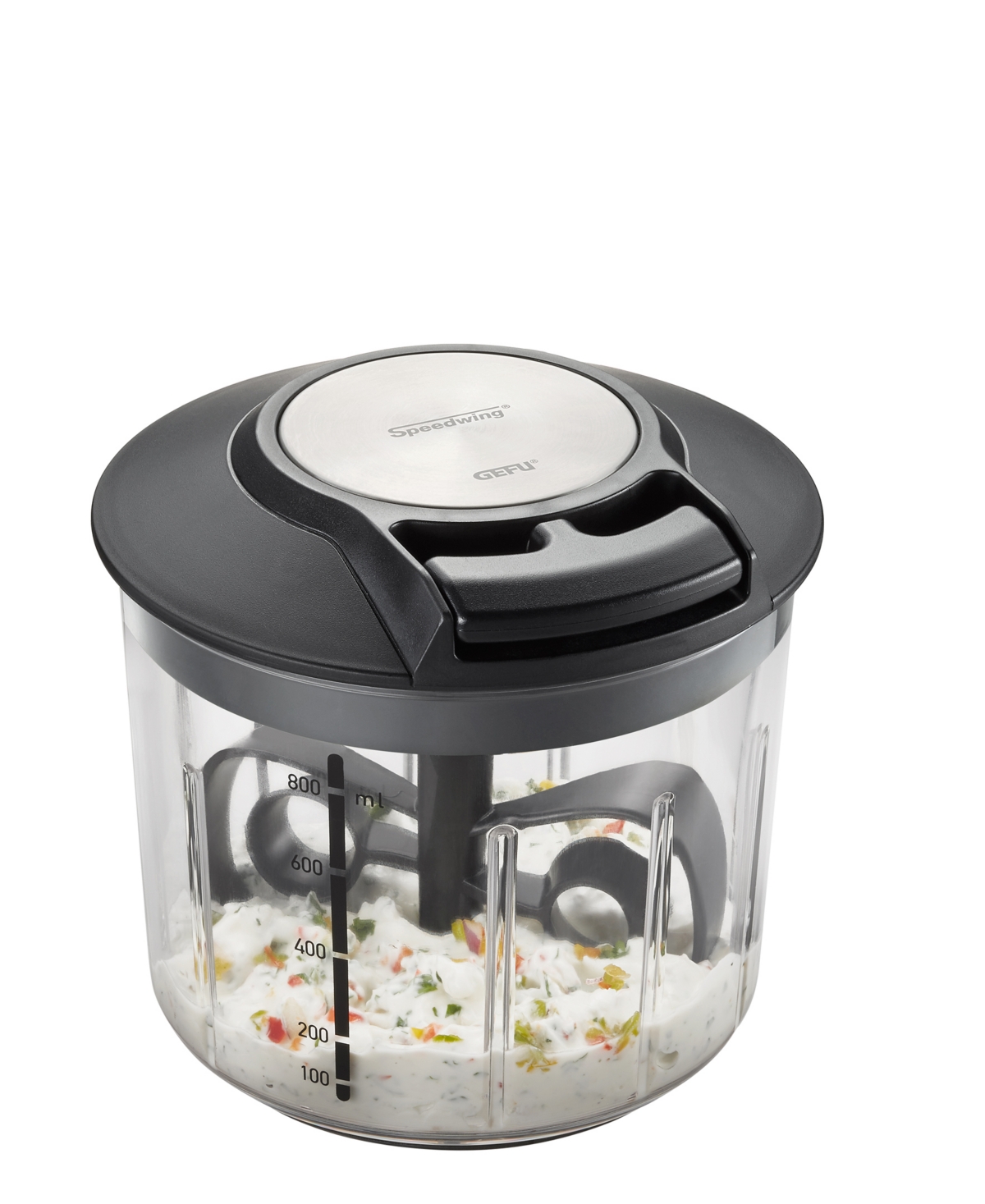 7-Piece Multi-use Chopper, Spinner and Mixer - Black