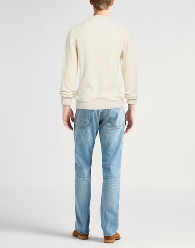 Man Sweater Ivory Size XL Wool, Cashmere