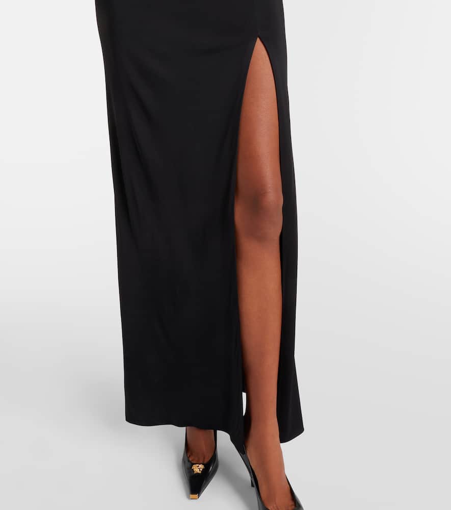 Embellished jersey gown
