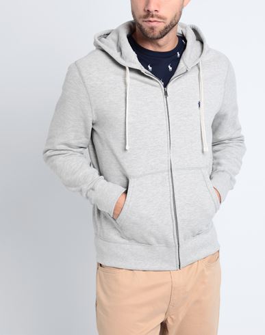 The Rl Fleece Hoodie Man Sweatshirt Light grey