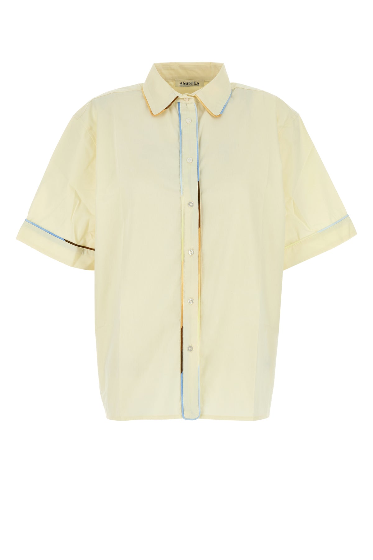 AMOTEA Pastel yellow poplin Manu' shirt
