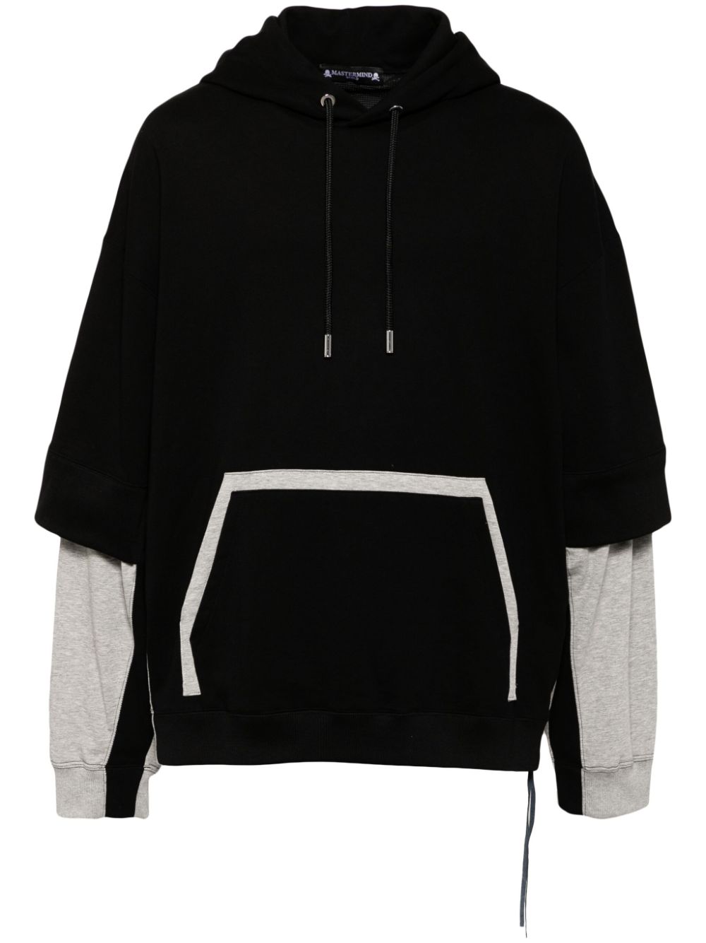 Logo-embroidered hoodie - Black