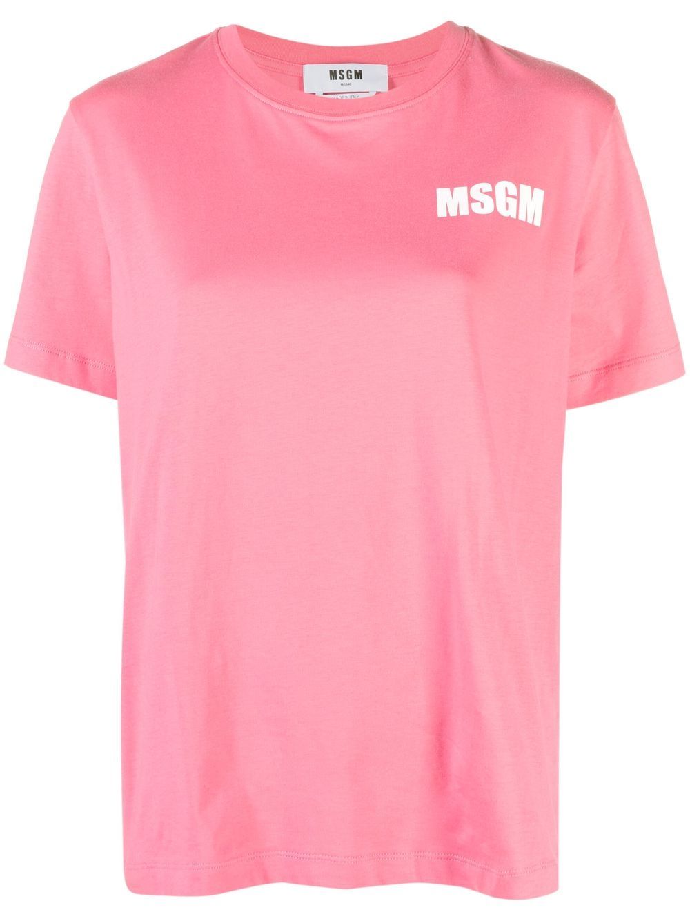 Logo-print cotton T-shirt - Pink
