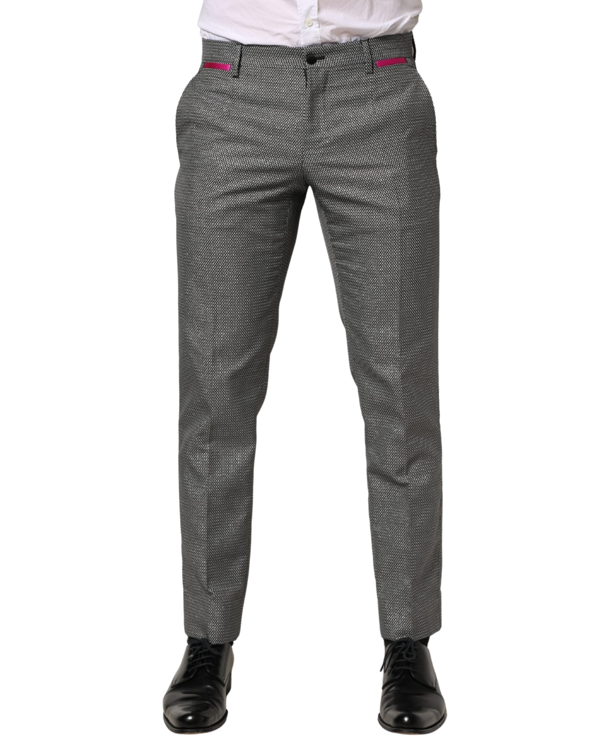 Viscose Blend Trousers — Gray