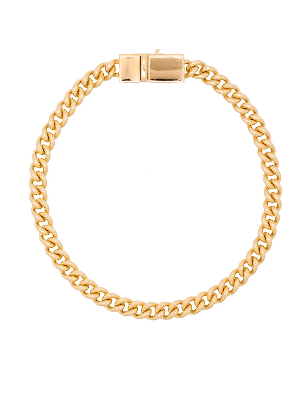 Curb chain clasp bracelet - Gold