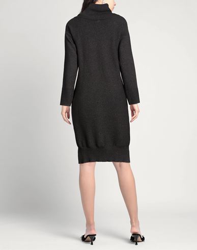 Woman Mini dress Charcoal Size 10 Merino Wool, Viscose, Cashmere