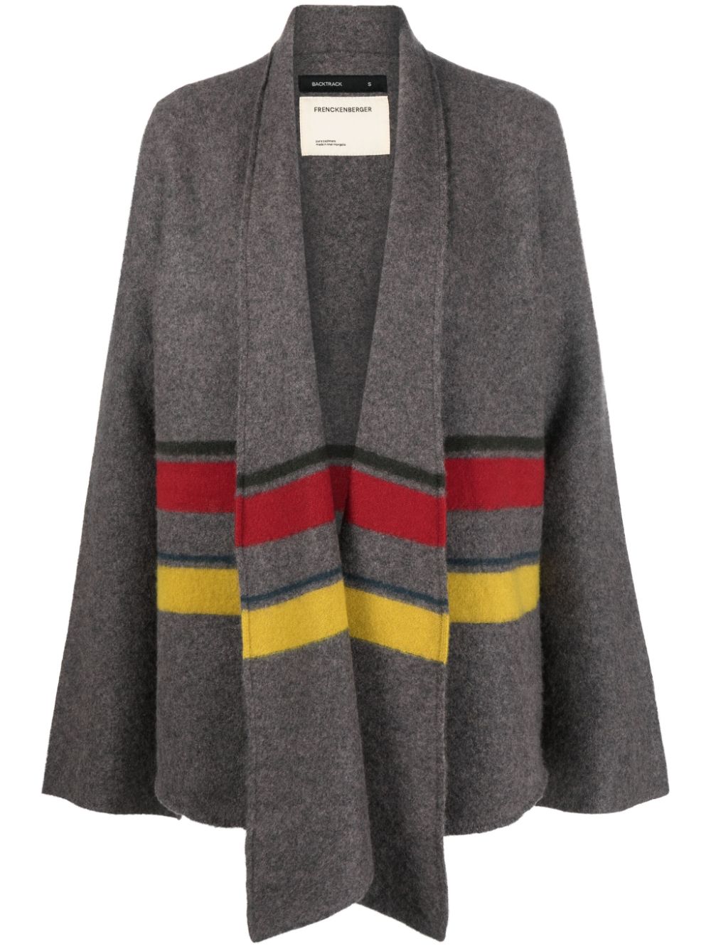 Stripe-print cashmere cardigan - Grey