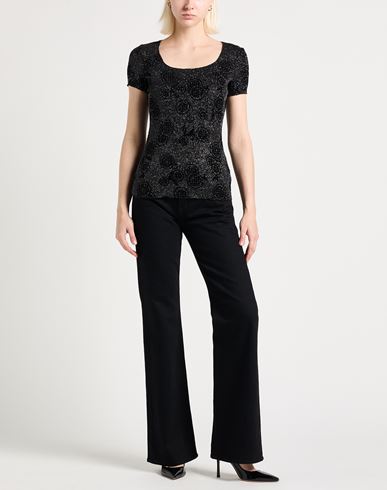 Woman Top Black Size 4 Acetate, Elastane