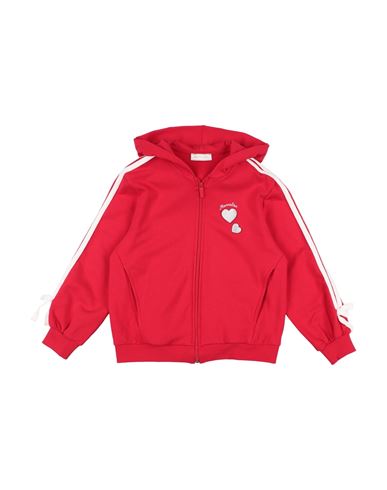 Kid Girl Sweatshirt Red Size 10 Cotton, Elastane