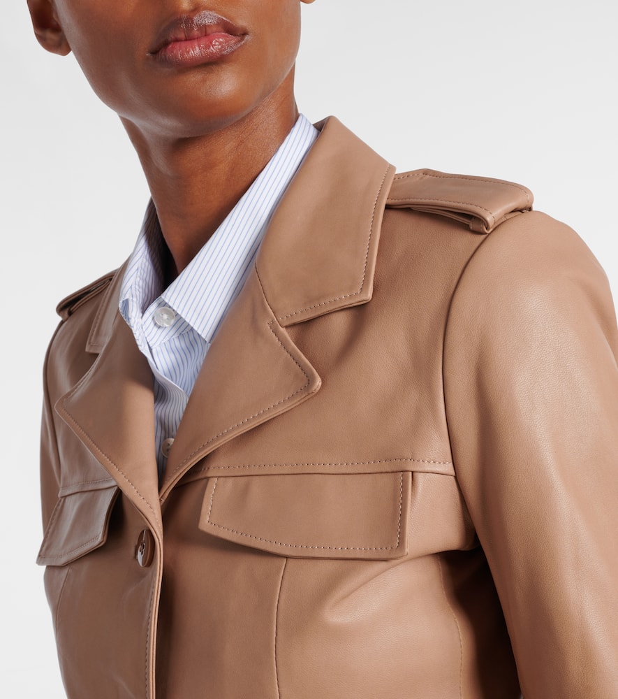 Sleek Statement cropped leather jacket