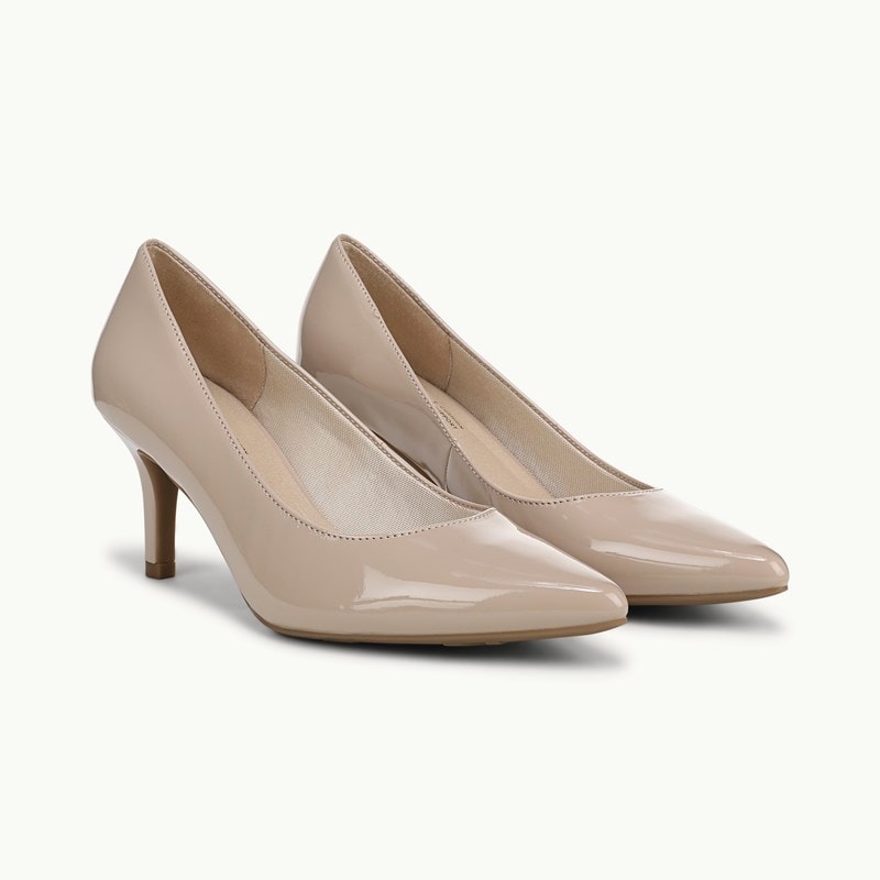 Stride Sevyn Pump Shoes Tender Taupe Patent Leather