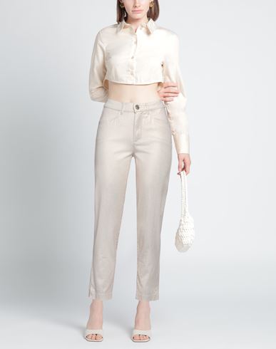 Woman Pants Light pink Size 27 Cotton, Elastane